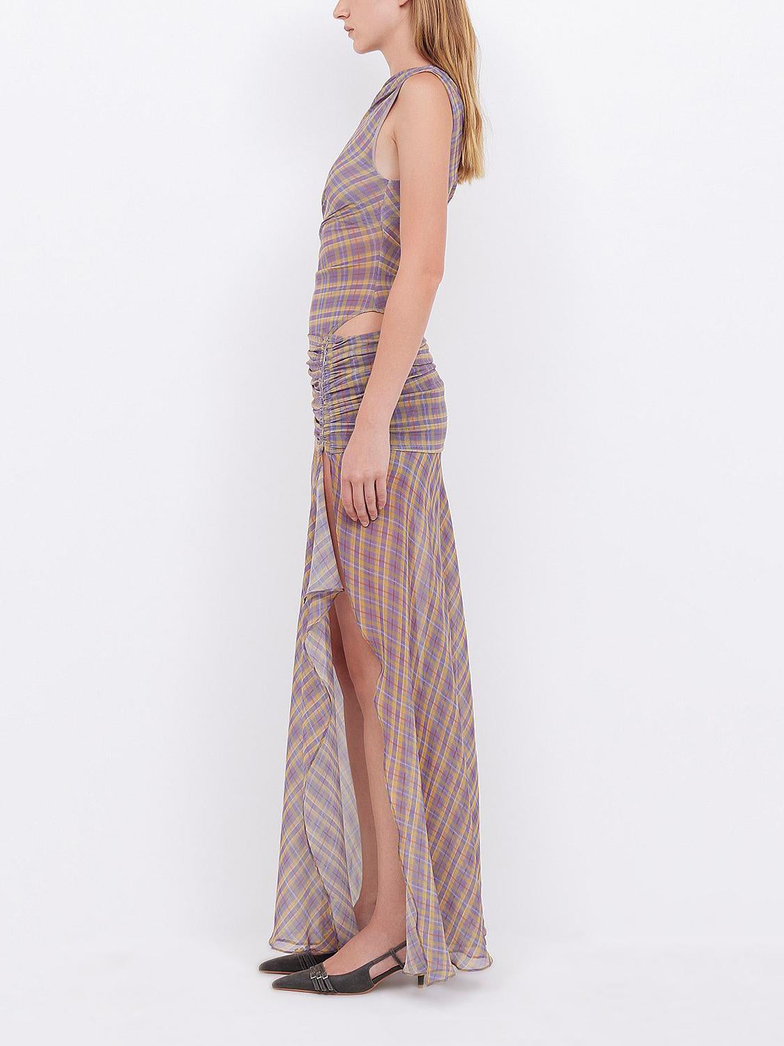 Women Maxi Dress Black Georgette | Elegant Asymmetrical Style-4