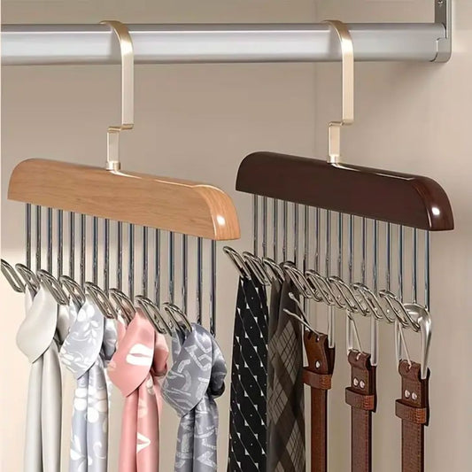 Multifunctional Hanger Hook Natural Wood Iron | Storage Solution 1