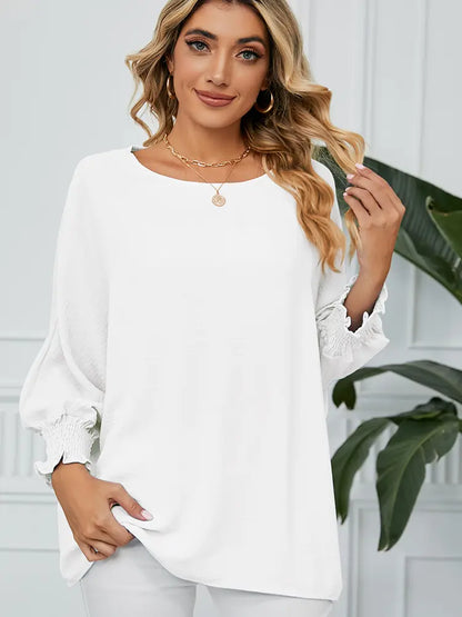 Variant image for Women Chiffon Blouse White | Elegant Style-11