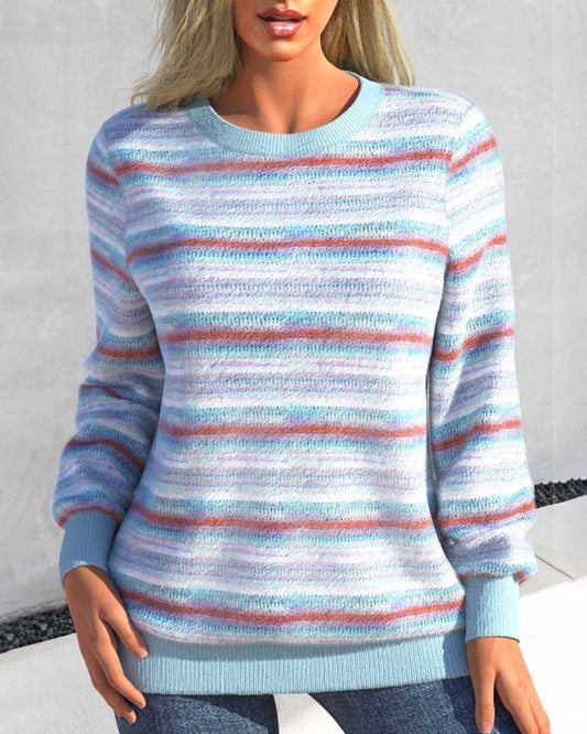 Striped Pastel Knit Sweater | Griselda