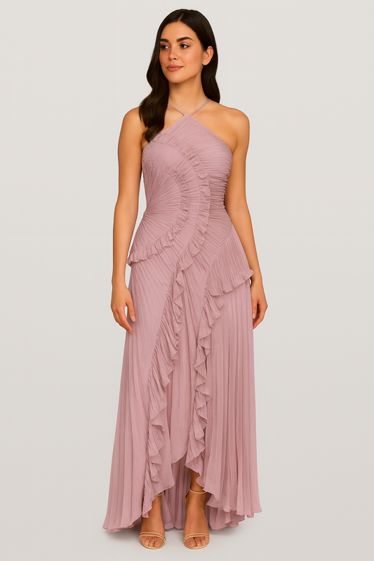 Women Maxi Dress with Bow-Back Neckline | Amiyah