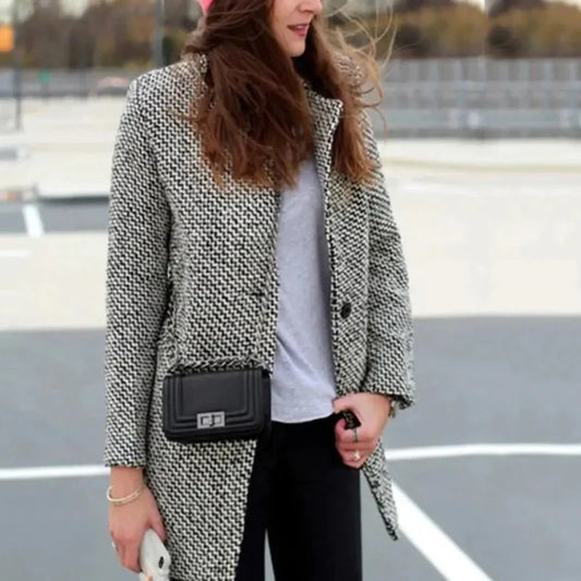 Women Wool Coat Black | Elegant Design-1