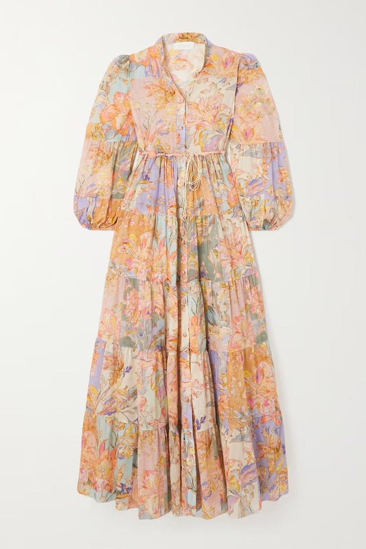 Floral Tiered Maxi Dress | Cornelia