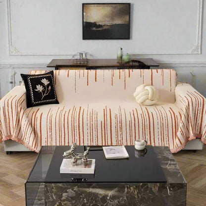 Sofa Cover Beige Chenille | Cascade 2