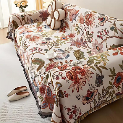 Home Throw Blanket Floral Polyester Cotton | Country Charm 2