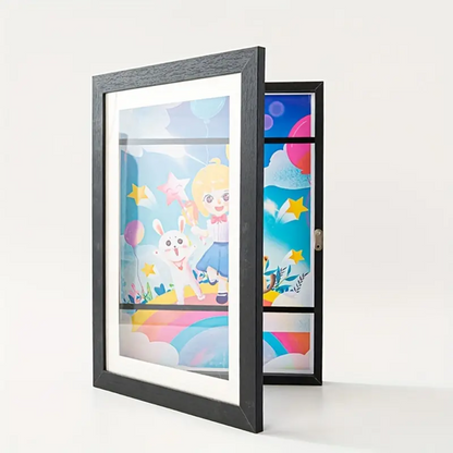 Children's Art Frame Natural Wood | Creative Display for Kids' Artwork 3