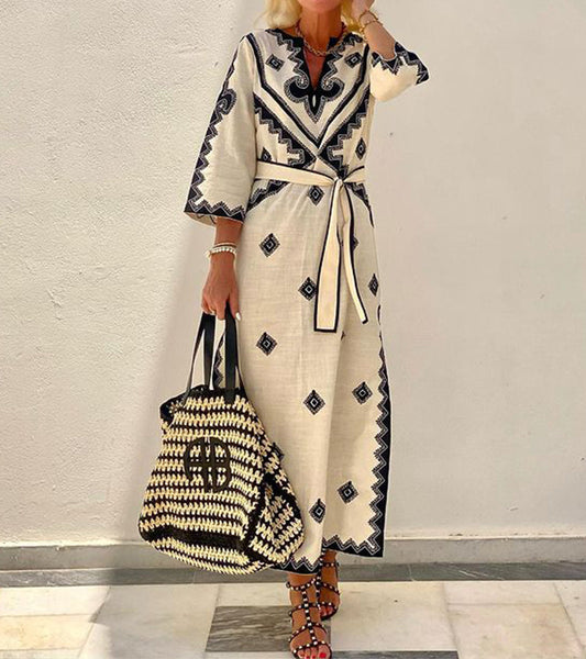 Women Elegant Embroidered Kaftan Dress | Amira