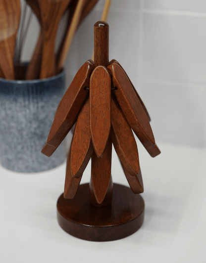 Wooden Tree-Shaped Trivet Set