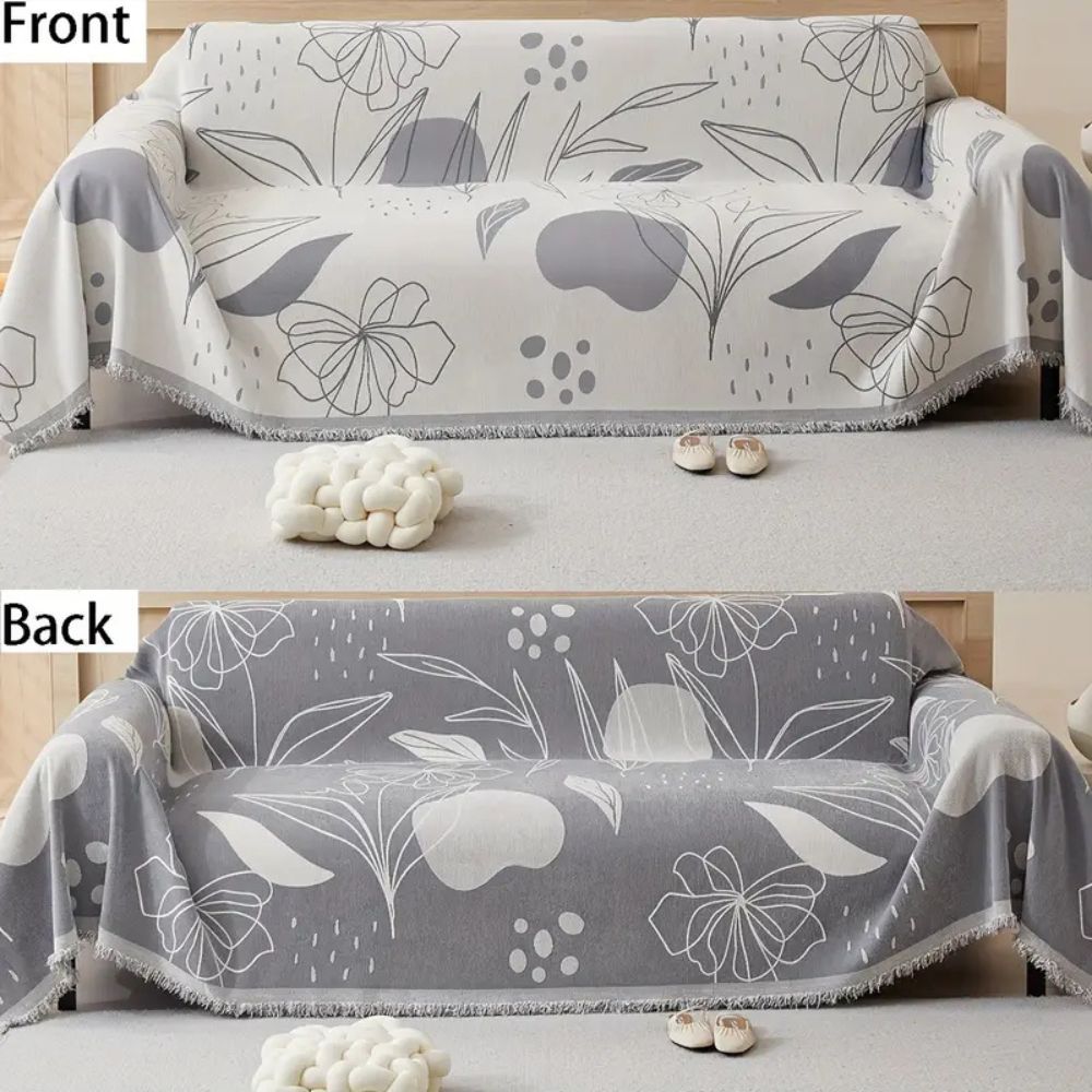 Sofa Cover Floral Microfibre | Elegant Comfort 3