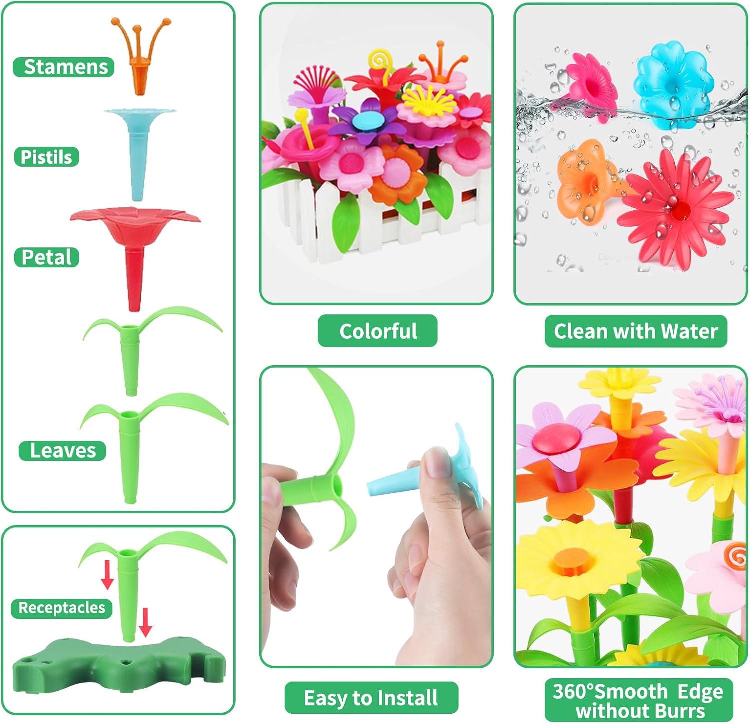 Kids Building Toy Set Multicolor Plastic | Blooming Creativity-4