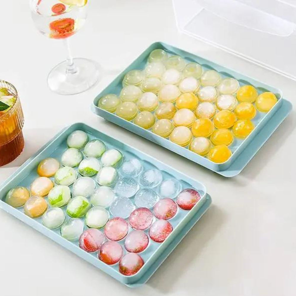 Ice Ball Maker Tray Blue Plastic | Elegant Sips 2