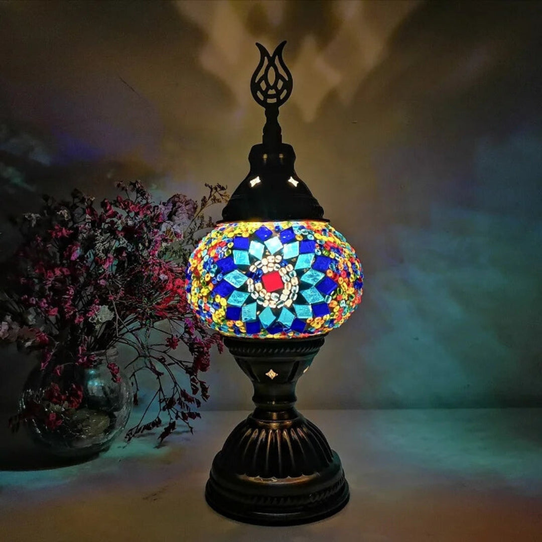 Colorful Mosaic Glass Table Lamp | Artistic Charm-4