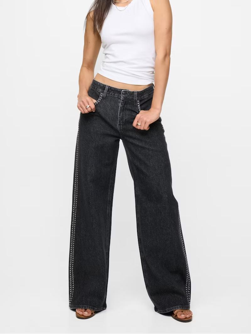 Women Wide Leg Baggy Jeans Blue Recycled Cotton | Abbie-2