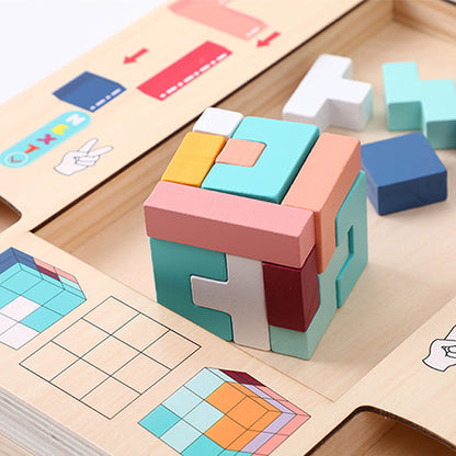 Kids Puzzle Board 2 In 1 Colorful Wooden | Brain Booster-2
