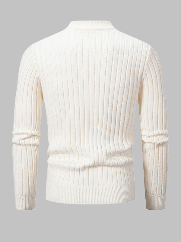 Men Textured Knit Mock Neck Sweater | Carl