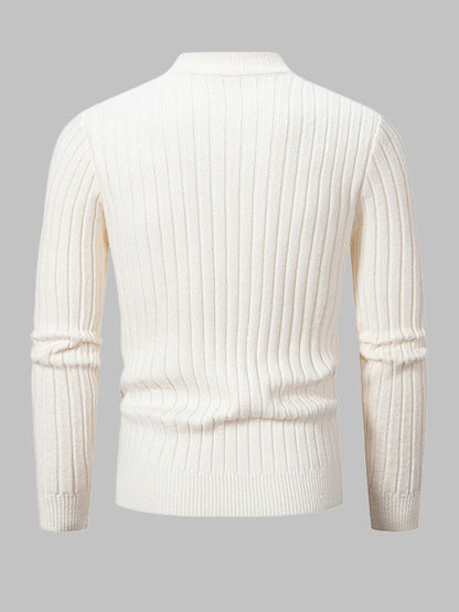Men Textured Knit Mock Neck Sweater | Carl