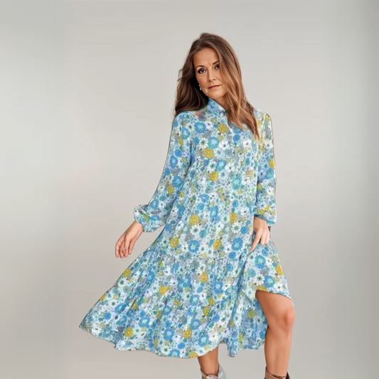 Floral Boho Midi Dress | Veda