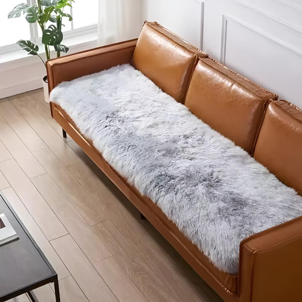 Couch Cover Grey Crystal Velvet | Plush Comfort 2