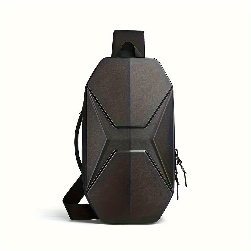 Men Futuristic Hard Shell Sling Bag | Finn