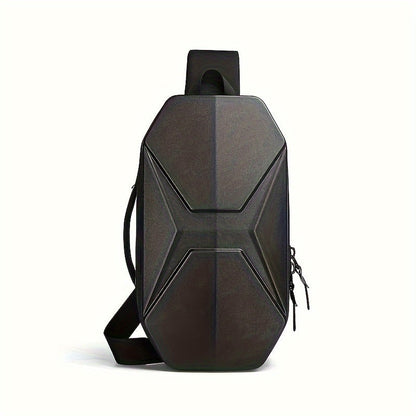 Men Futuristic Hard Shell Sling Bag | Finn