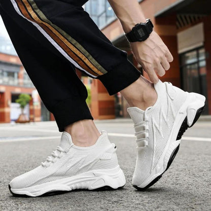 Men's Height-Boosting Sneakers Black Knit | Alpha Move-2