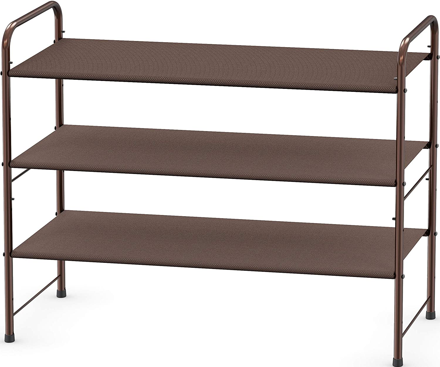 3-Tier Gray Shoe Rack Organizer with Adjustable Shelves – Durable Metal Entryway Shoe Storage Solution 1
