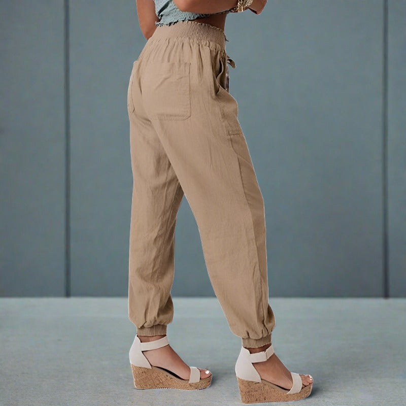 Relaxed Drawstring Waist Pants | Willa