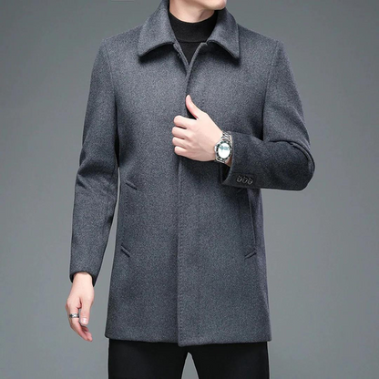 Men's Timeless Wool-Blend Overcoat | Faustino