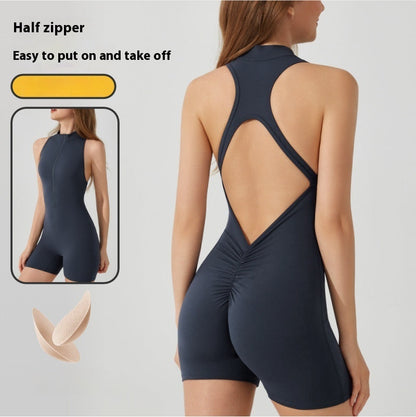 Variant image for Women Jumpsuit Sea Blue Nylon Spandex | Aurora-13