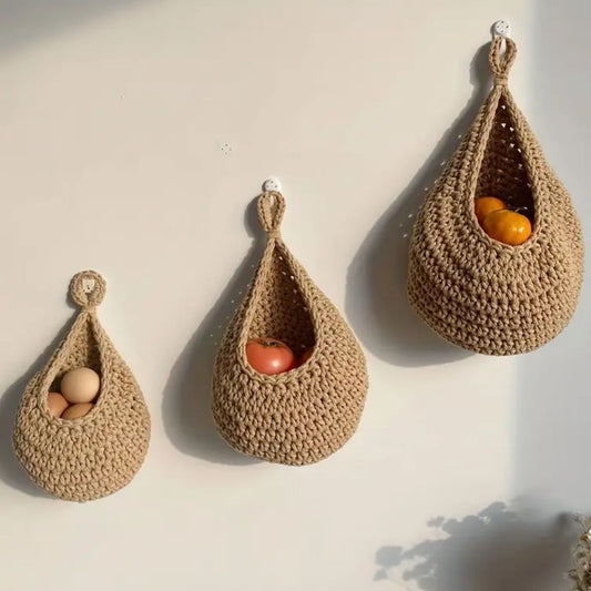 Wall Hanging Baskets Natural Cotton Rope | Rustic Charm 1