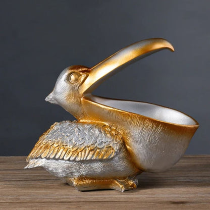 Home Organizer Gold Resin Pelican | Serenity 5