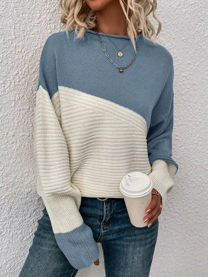 Women Color Block Sweater Multi Knit | Veronika-1