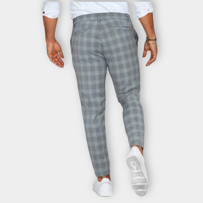Men's Chino Pants Blue Cotton | Darius-6