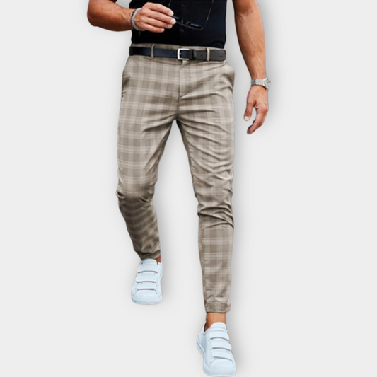 Men's Chino Pants Blue Cotton | Darius-1