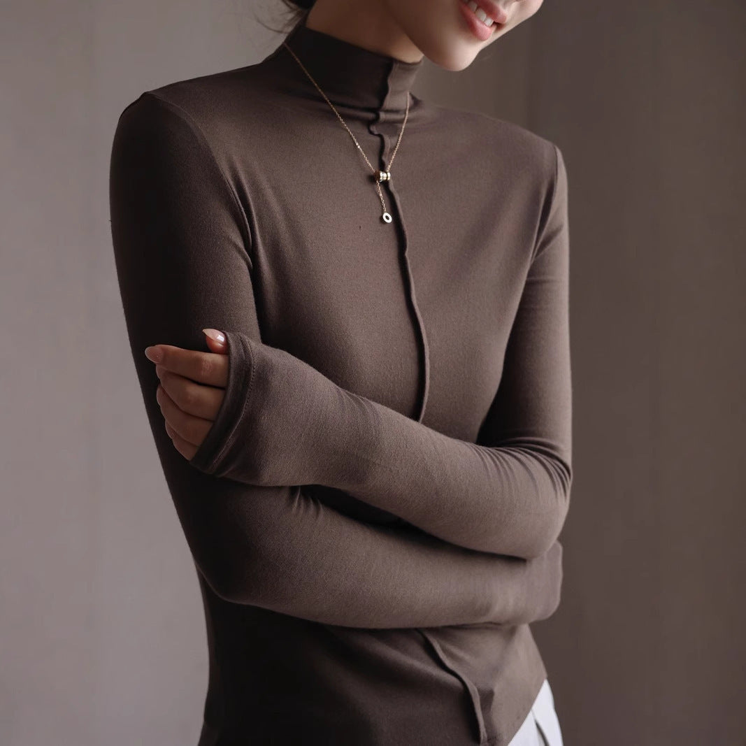 Women Long Sleeve Top White Viscose | Minimalist Chic-2