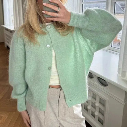 Variant image for Women Cardigan Beige Soft Fabric | Elizabeth-17