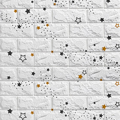 3D Foam Wall Decal - Waterproof Self-Adhesive Brick Wall Sticker Decor, 77x70cm for Home Interior Design 15