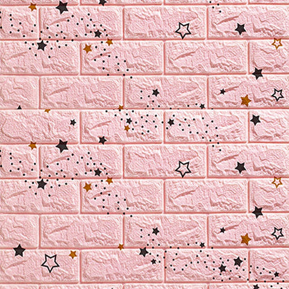 3D Foam Wall Decal - Waterproof Self-Adhesive Brick Wall Sticker Decor, 77x70cm for Home Interior Design 24