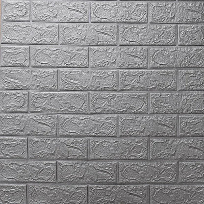 3D Foam Wall Decal - Waterproof Self-Adhesive Brick Wall Sticker Decor, 77x70cm for Home Interior Design 25