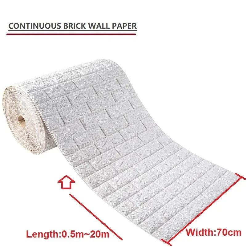 3D Self-Adhesive Brick Wall Stickers – Waterproof Eco-Friendly Wall Decals for Home Decor, DIY Bedroom and Living Room 1