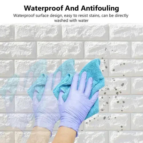 3D Self-Adhesive Brick Wall Stickers – Waterproof Eco-Friendly Wall Decals for Home Decor, DIY Bedroom and Living Room 3