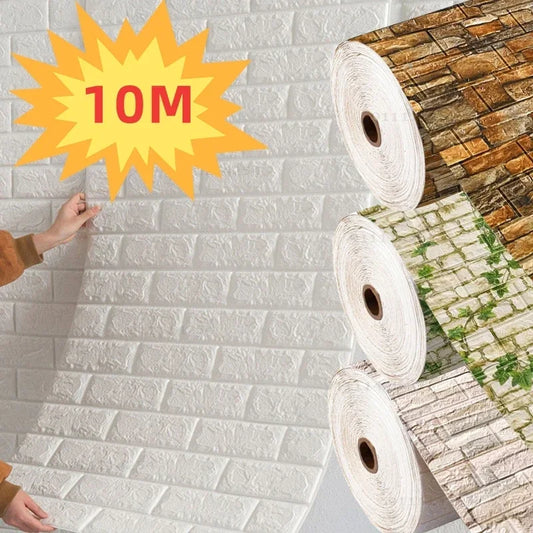 3D Self-Adhesive Foam Brick Wallpaper – Waterproof Antique Design for Living Room, Bedroom, Easy Peel and Stick Installation 0