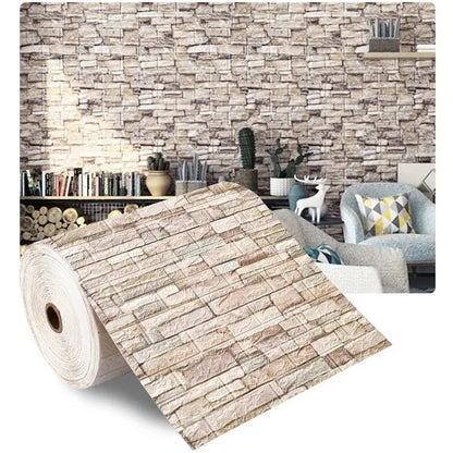 3D Self-Adhesive Foam Brick Wallpaper – Waterproof Antique Design for Living Room, Bedroom, Easy Peel and Stick Installation 10