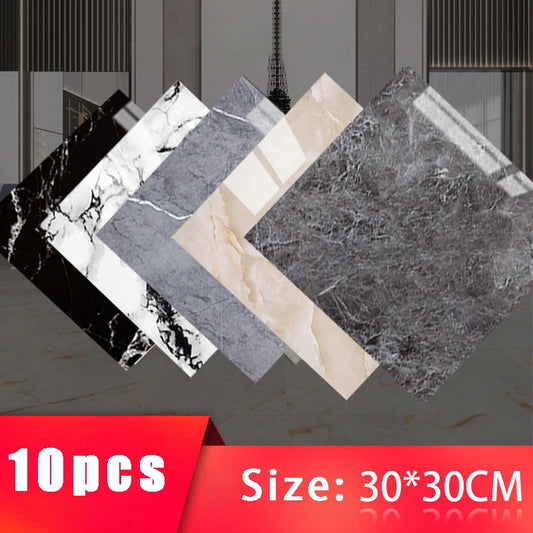 3D Self-Adhesive Wall Stickers - Waterproof PVC Marble Effect Decals for Bathroom and Kitchen, Easy Install, Non-Toxic 0