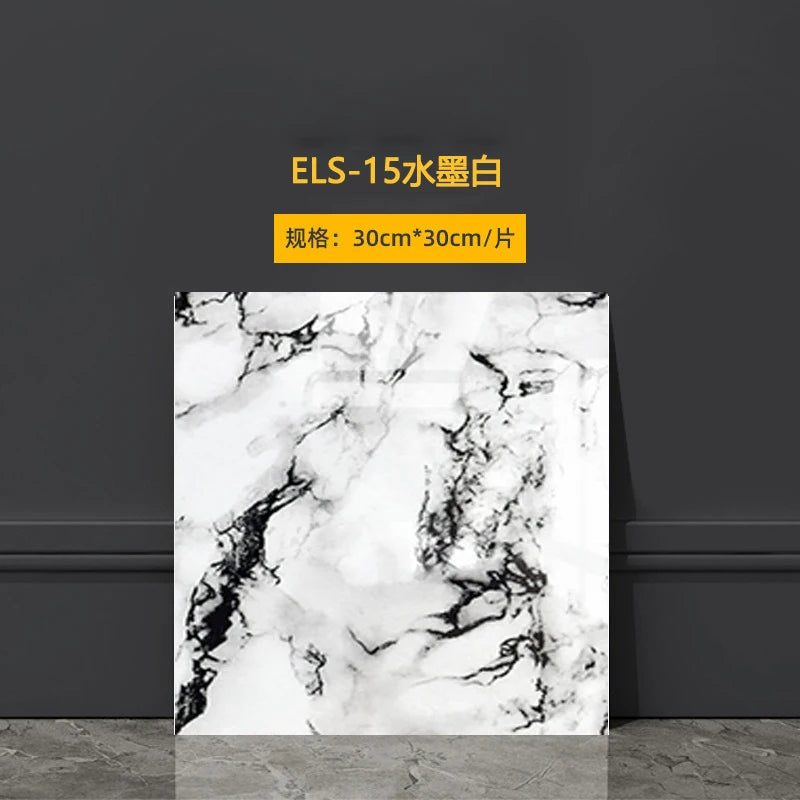 3D Self-Adhesive Wall Stickers - Waterproof PVC Marble Effect Decals for Bathroom and Kitchen, Easy Install, Non-Toxic 7