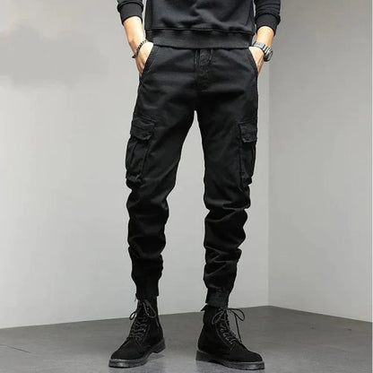 Variant image for Men's Cargo Jogger Pants Black Cotton | Henrik-9