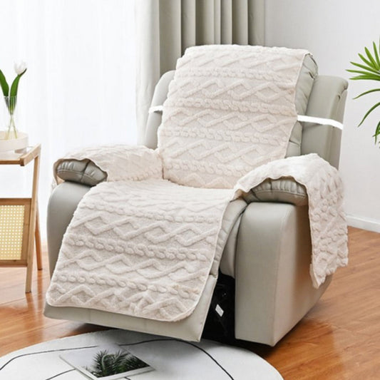Recliner Chair Slipcovers Diamond Pattern Microfibre | Elegant Comfort 1