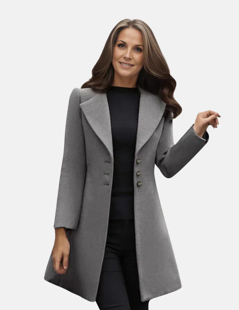 Women Tailored Buttoned Coat | Zaira
