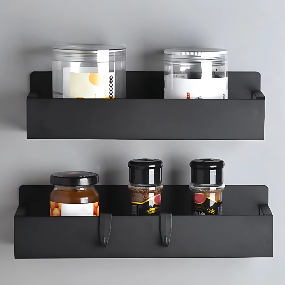Magnetic Spice Rack Black Carbon Steel | Kitchen Organizer 1