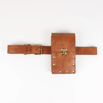 Women Vintage Leather Belt Pouch | Erika